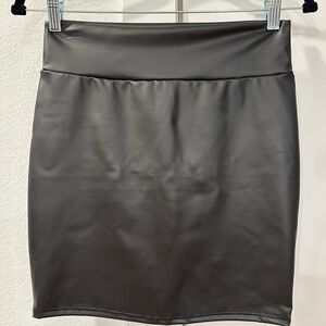 Faux Leather Skirt